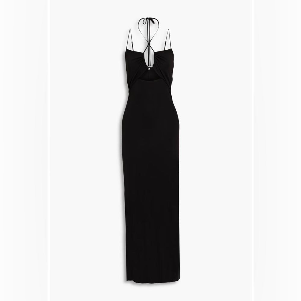 FRAME Cutout Jersey Maxi Dress